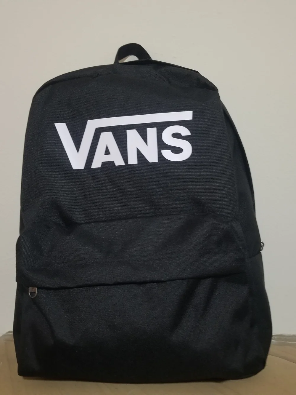 NEW! Vans Black Backpack with White Logo NWT